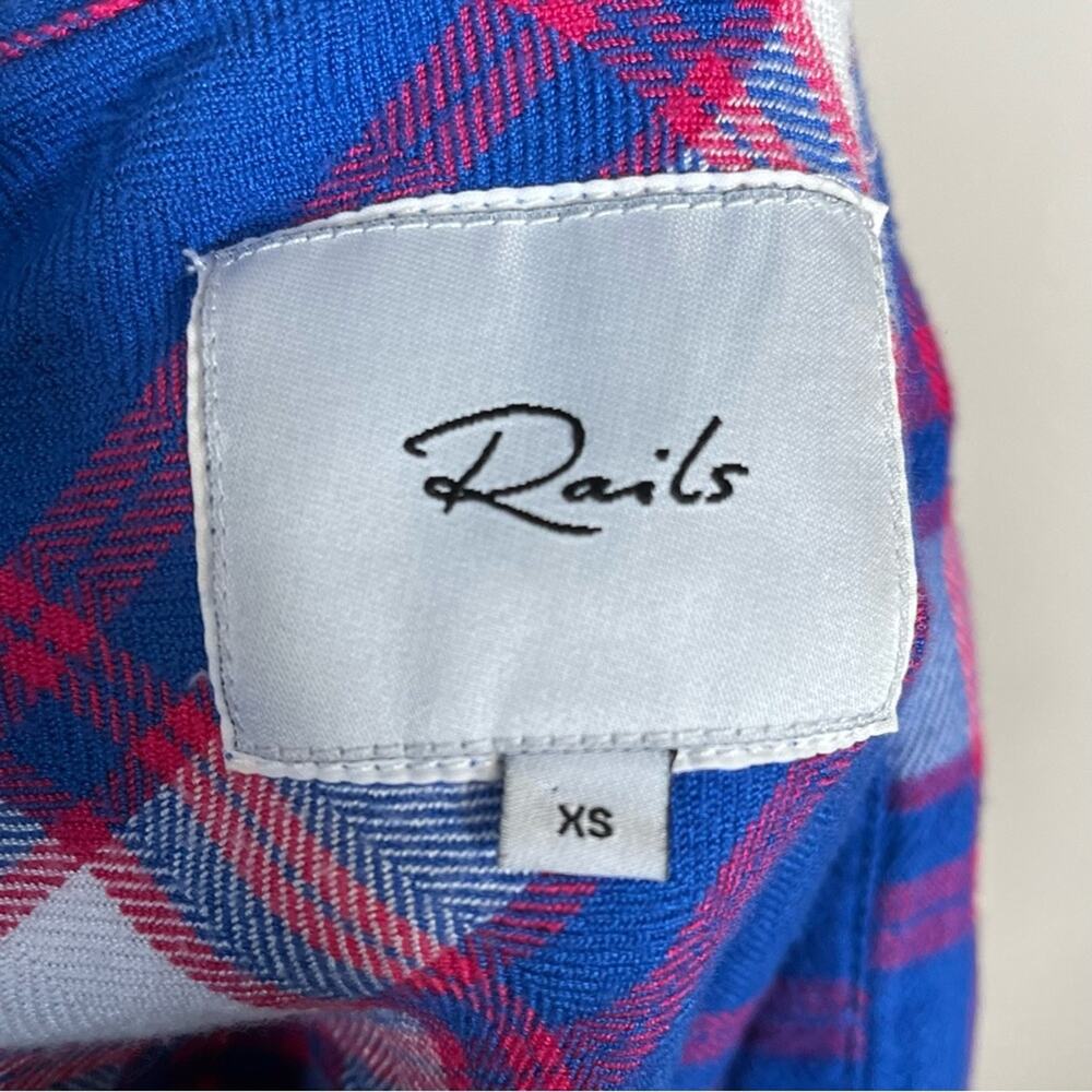 Rails Hunter Ruby Sky White Plaid Button Down Shi… - image 4